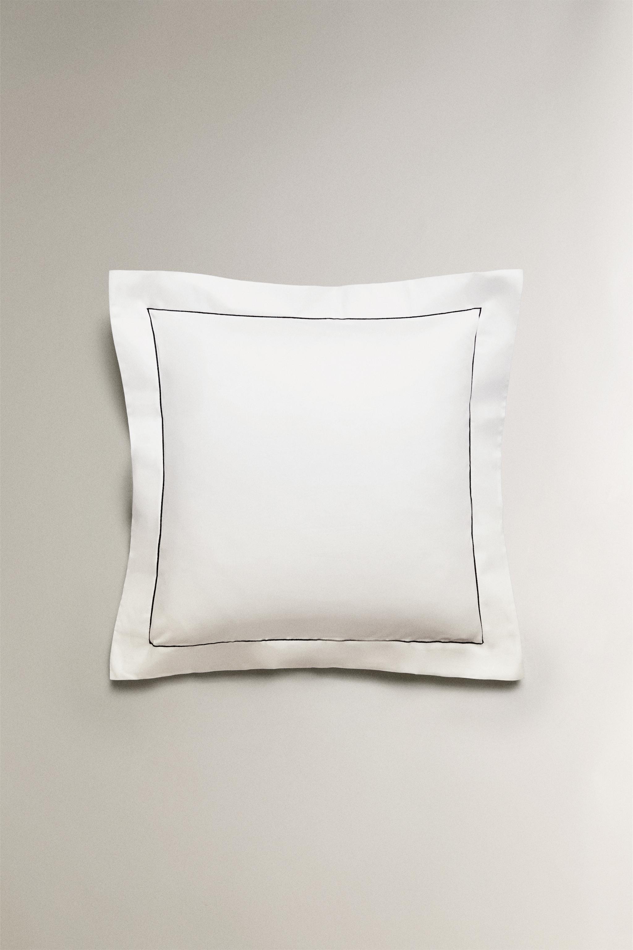 SATEEN PILLOWCASE WITH TRIM